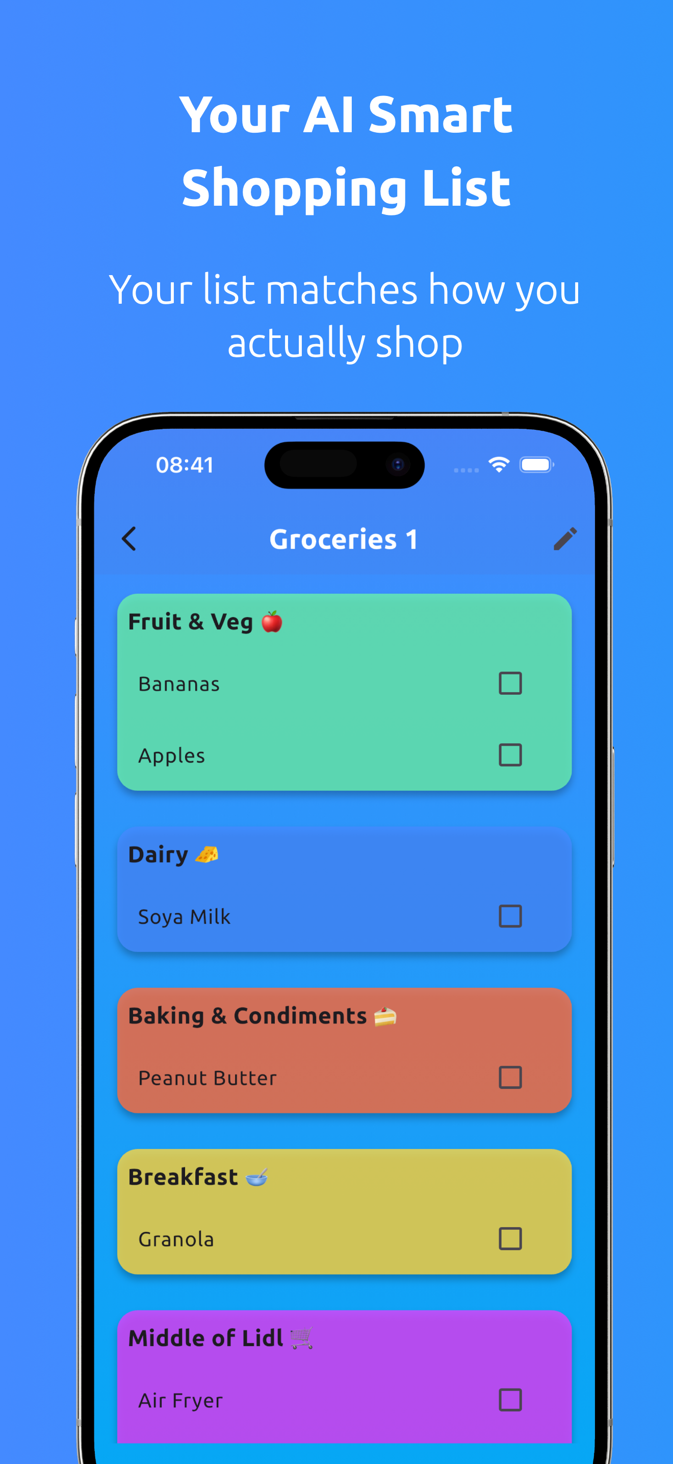 Tickit AI list creation screen